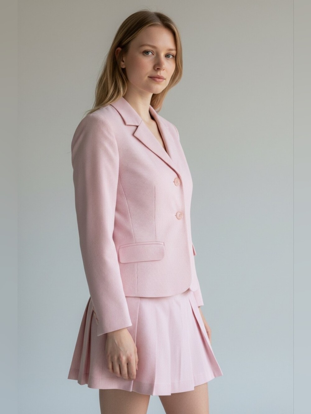 Vintage NEIMAN MARCUS women's Pink ABS Tailored Suit.